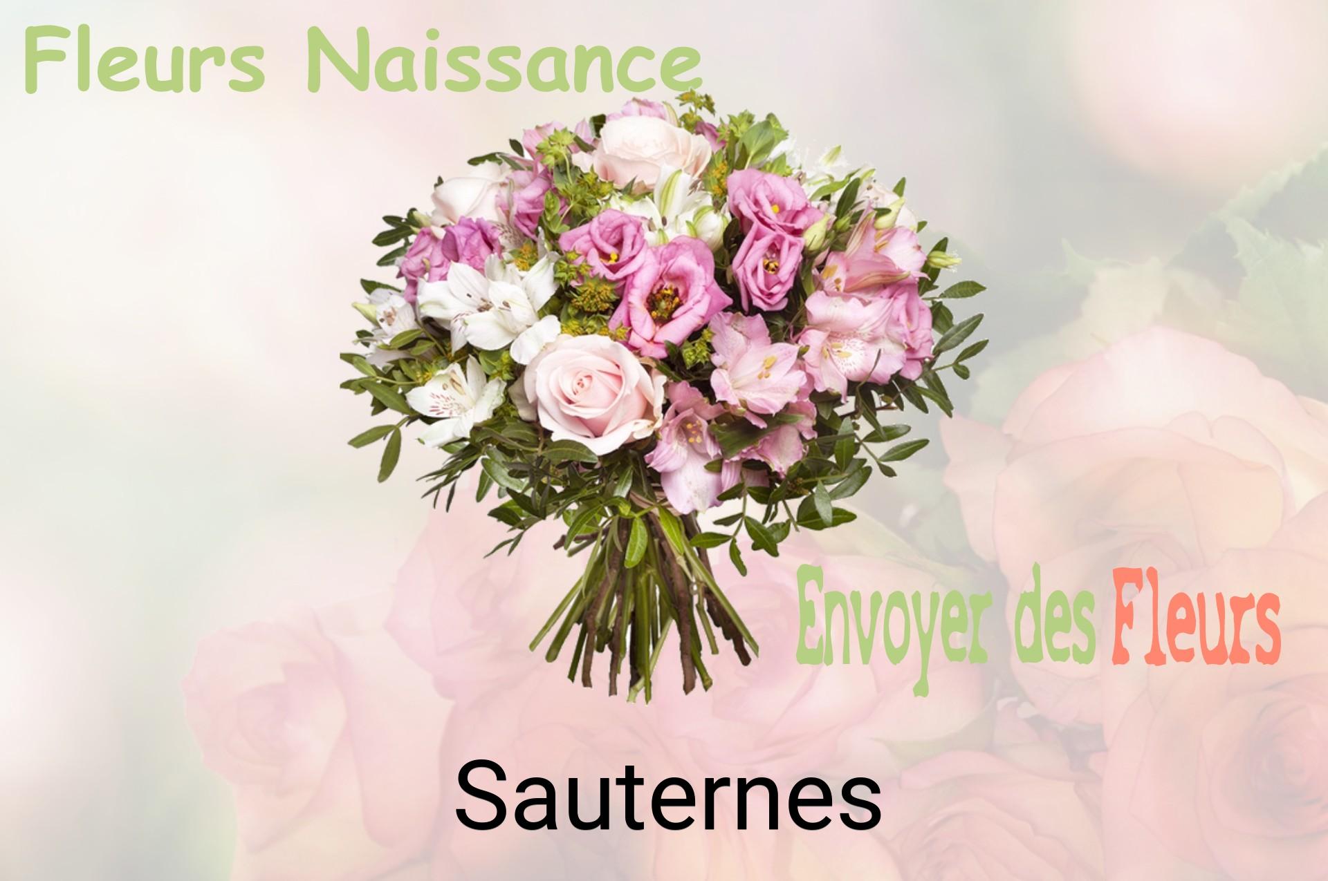Bouquet de fleurs de naissance livré à Sauternes