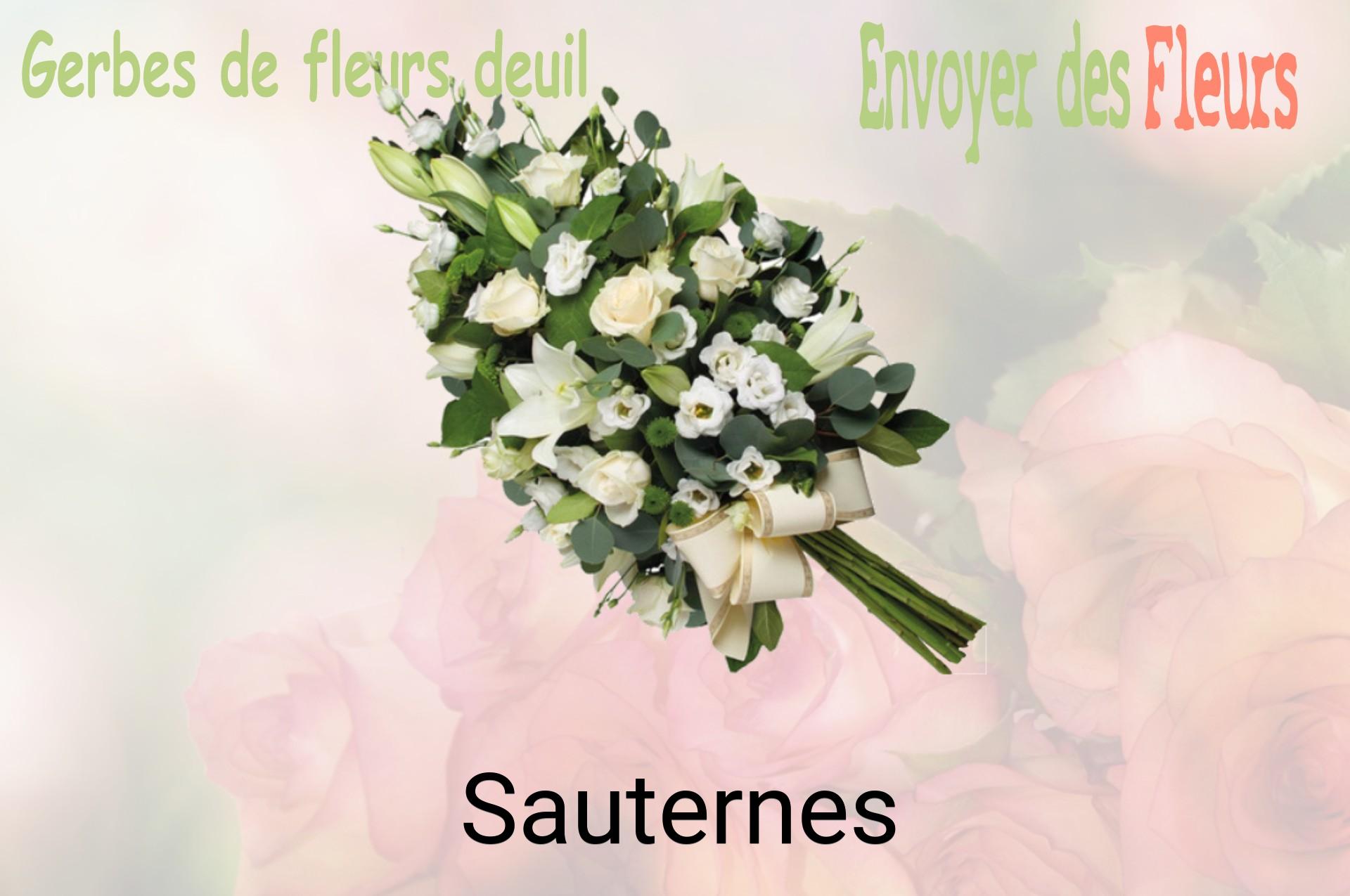 Gerbe de fleurs de deuil livrée à Sauternes